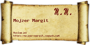 Mojzer Margit névjegykártya